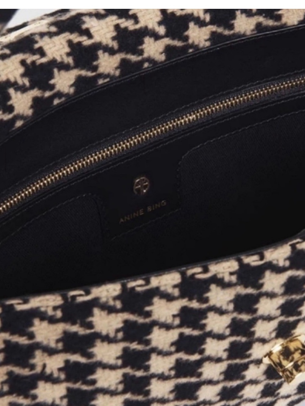 Anine Bing | Bag | Holiday Party Ready! Nico Bag Houndstooth | Ready to Ship! - Picture 9 of 16